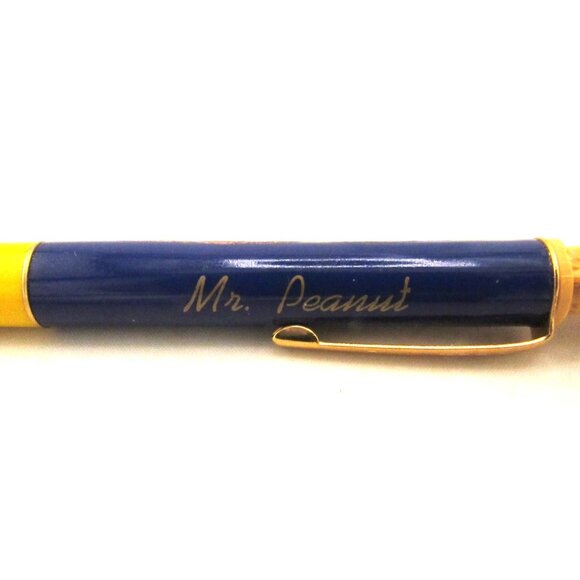 Vintage Mr. Peanut Planters Peanuts Mechanical Pencil w /Lead Blue & Yellow - Picture 4 of 8